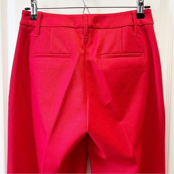 Banana Republic High Rise Slim Wide Leg Cropped Pants Red Size 2 - Picture 7 of 15